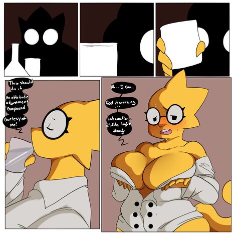Alphy&#039;s Potion Porn comic Cartoon porn comics on Undertale