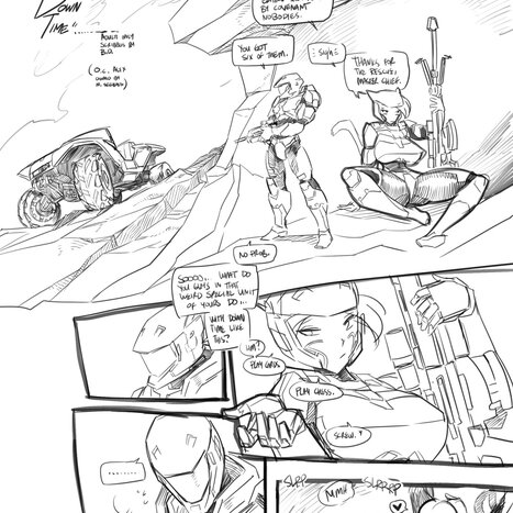 Down time Porn comic Cartoon porn comics on Halo