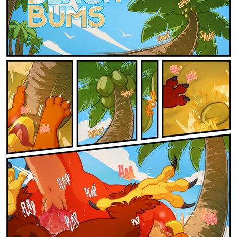 Frisky Ferals - Beach Bums Porn comic Cartoon porn comics on Furry