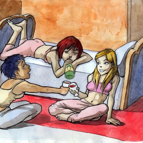 Girl&#039;s Party Porn comic Cartoon porn comics on Trash