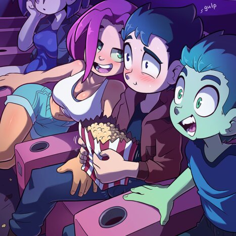 Go To The Movies Porn comic Cartoon porn comics on Teen Titans