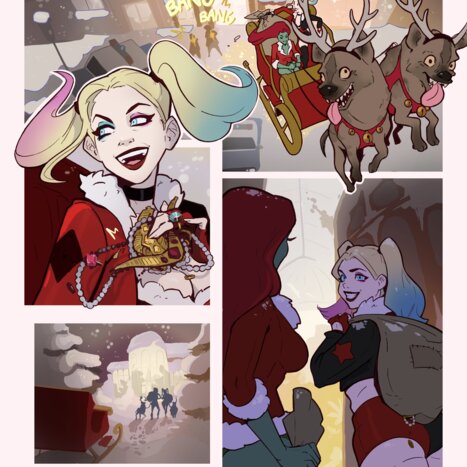 Harley and Ivy&#039;s Christmas Kiss Porn comic Cartoon porn comics on DC Universe