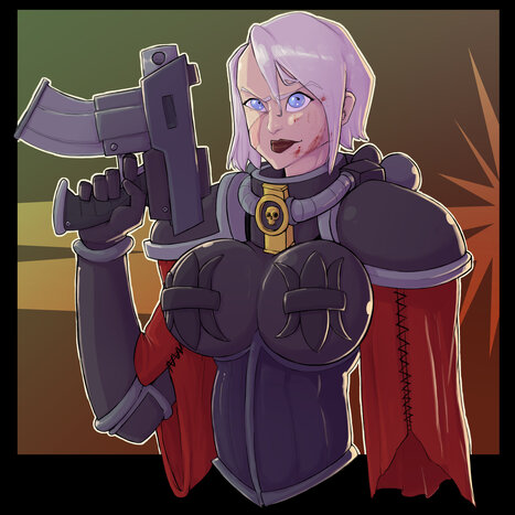 Hive Sisters and the Demon Porn comic Cartoon porn comics on Warhammer 40000