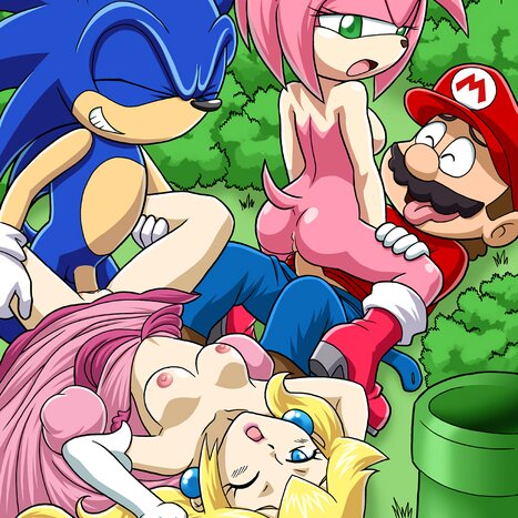 Mario &amp; Sonic Porn comic Cartoon porn comics on Crossovers