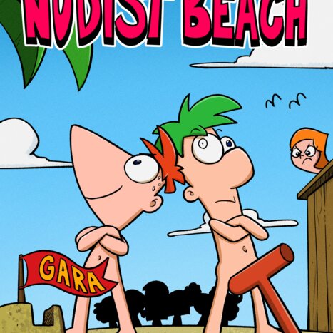 Phingas and Perv - Nudist Beach Porn comic Cartoon porn comics on Phineas and Ferb