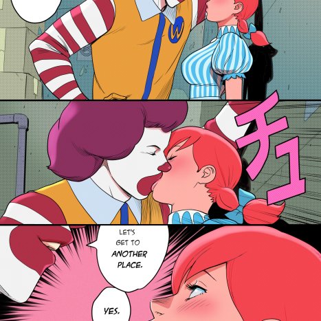 Ronald Mcdonald and Wendys Porn comic Cartoon porn comics on Mascots