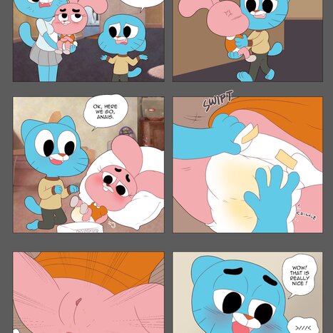 The Diaper Change Porn comic Cartoon porn comics on The Amazing World of Gumball
