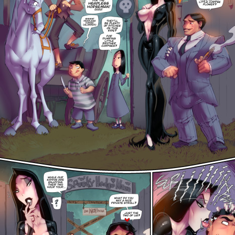 Things that Bump in the Night Porn comic Cartoon porn comics on The Addams Family