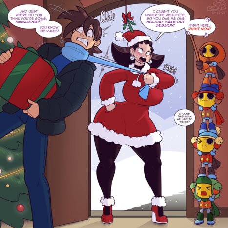 Tron and Megaman Happy Holiday Porn comic Cartoon porn comics on Mega Man