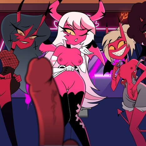 Verosika&#039;s crew Porn comic Cartoon porn comics on Helluva Boss