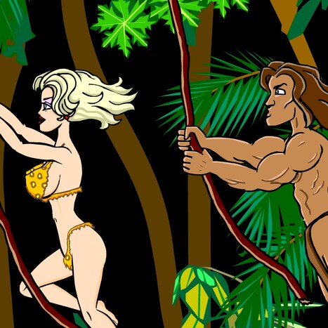 Sex flash Porn game The Jungle Blonde hentai flash