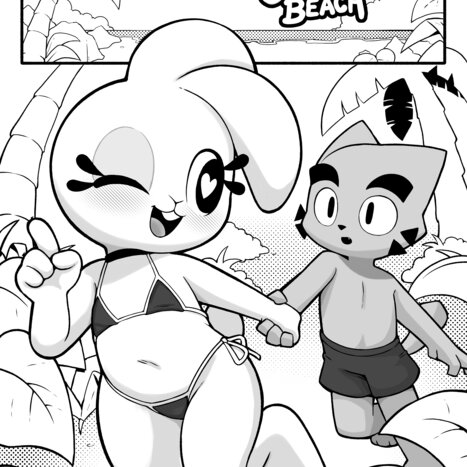 Fun at the &quot;Secret&quot; Beach Porn comic Cartoon porn comics on Furry