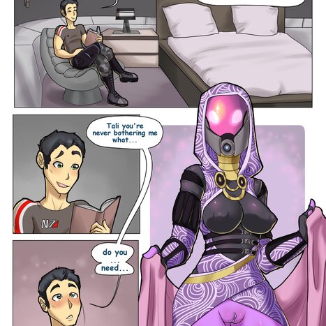 Tali x Shepard Porn comic Cartoon porn comics on Mass Effect