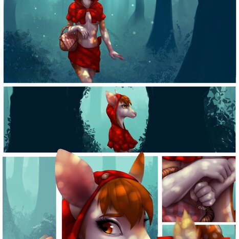 Little Red Riding Deer Porn comic Cartoon porn comics on Furry