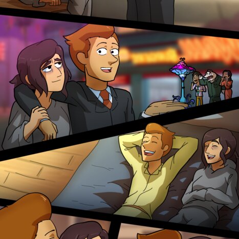 Reagan and Brett Porn comic Cartoon porn comics on Inside Job