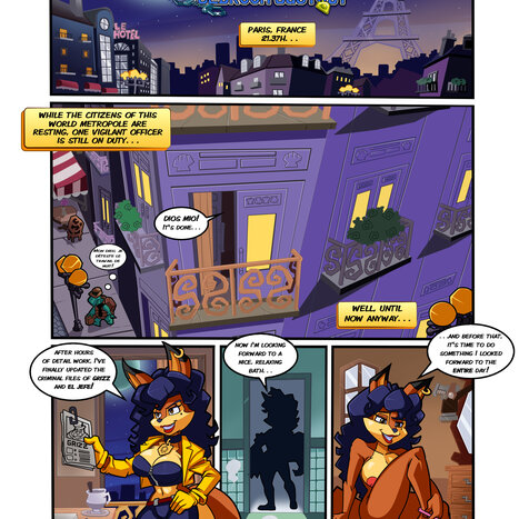 Carmelita Fox in Bedroom Custody Porn comic Cartoon porn comics on Sly Cooper