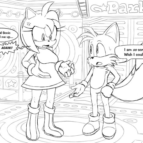 Amy&#039;s Twinkle Park Date Porn comic Cartoon porn comics on Sonic the Hedgehog