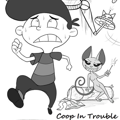 Coop in Trouble Porn comic Cartoon porn comics on Kid vs. Kat
