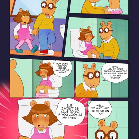 DW On Bathroom Porn comic Cartoon porn comics on Arthur