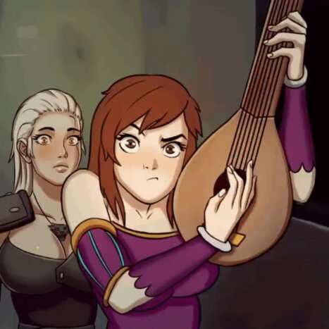 The Witcher and the horny bard Porn comic Cartoon porn comics on The Witcher