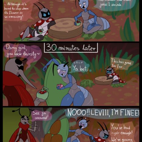 Too Much Berry Juice Porn comic Cartoon porn comics on Bug Fables