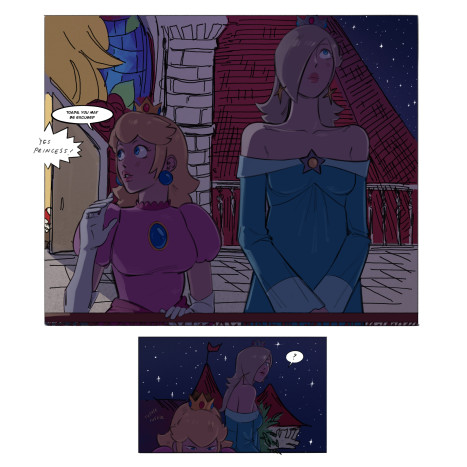Rosalina x Peach Porn comic Cartoon porn comics on Super Mario