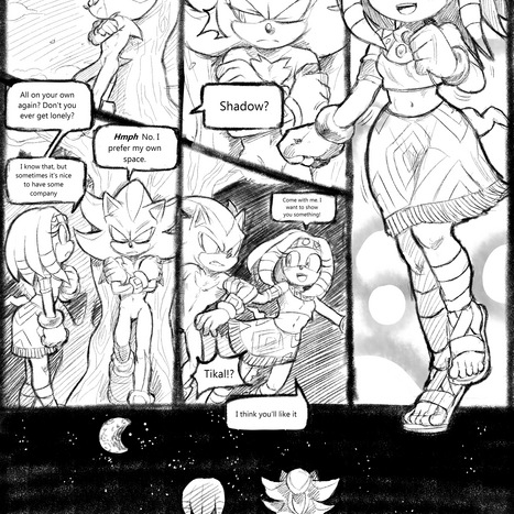 Shadow &amp; Tikal Porn comic Cartoon porn comics on Sonic the Hedgehog