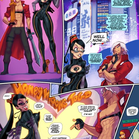 Bayonetta and Dante in Super Space Vegas Porn comic Cartoon porn comics on Crossovers