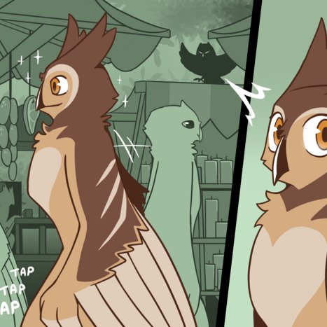 Kinky Owls: Bondage Porn comic Cartoon porn comics on Furry