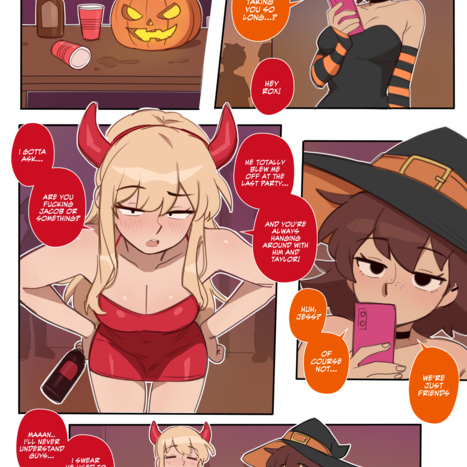 Roxy and the Devil Porn comic Cartoon porn comics on Halloween