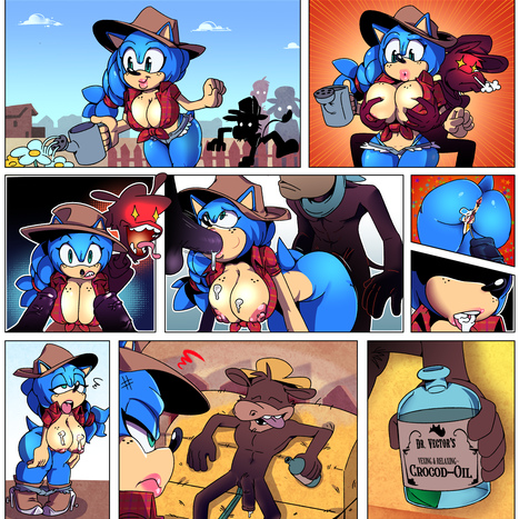 Sonibelle - Fool's Oil Porn comic Cartoon porn comics on Sonic the Hedgehog: Mini comics
