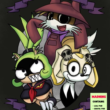 Tails and Cream Halloween Moment Porn comic Cartoon porn comics on Crossovers