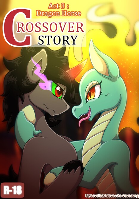 Crossover Story Act 2: Dragon Horse Porn comic Cartoon porn comics on My Little Pony: Friendship is Magic