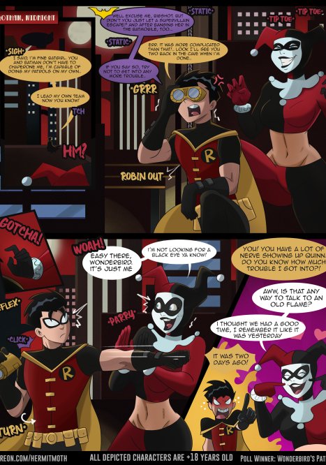 Harley and Robin: Second Shot of Crazy Porn comic Cartoon porn comics on DC Universe