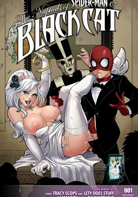 The Nuptials of Spider-Man &amp; Black Cat Porn comic Cartoon porn comics on Marvel