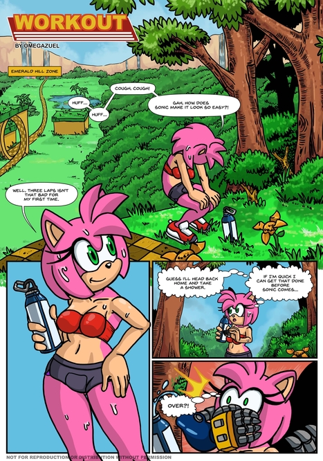 Workout Porn comic Cartoon porn comics on Sonic the Hedgehog