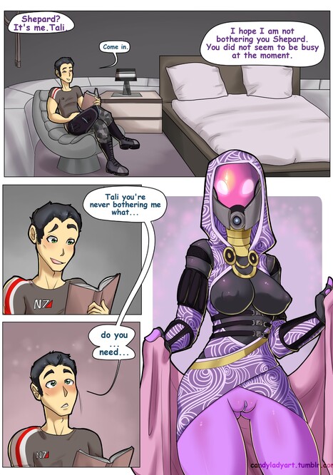 Tali x Shepard Porn comic Cartoon porn comics on Mass Effect