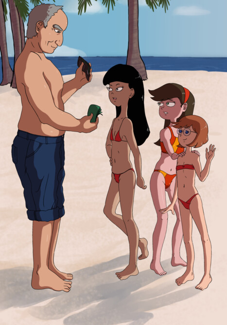 Part-time at the beach Porn comic Cartoon porn comics on Phineas and Ferb