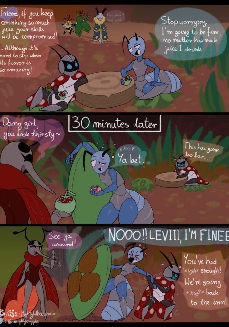 Too Much Berry Juice Porn comic Cartoon porn comics on Bug Fables