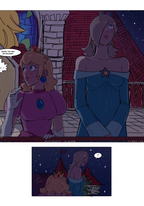 Rosalina x Peach Porn comic Cartoon porn comics on Super Mario
