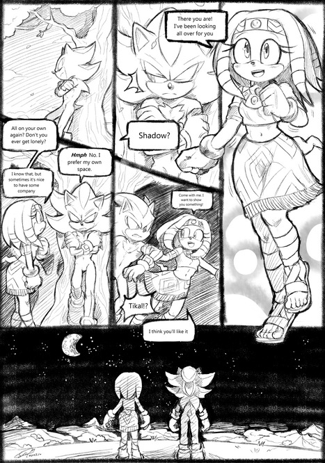 Shadow &amp; Tikal Porn comic Cartoon porn comics on Sonic the Hedgehog