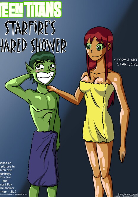 Starfire&#039;s Shared Shower Porn comic Cartoon porn comics on Trash