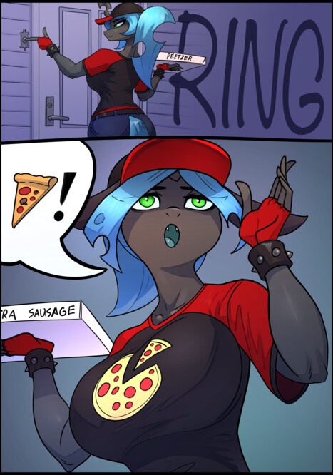 Pizza Delivery Porn comic Cartoon porn comics on My Little Pony: Anthro