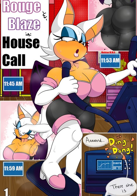 Rouge and Blaze in: House Call Porn comic Cartoon porn comics on Sonic the Hedgehog
