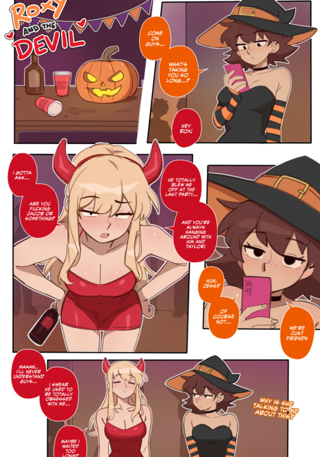 Roxy and the Devil Porn comic Cartoon porn comics on Halloween