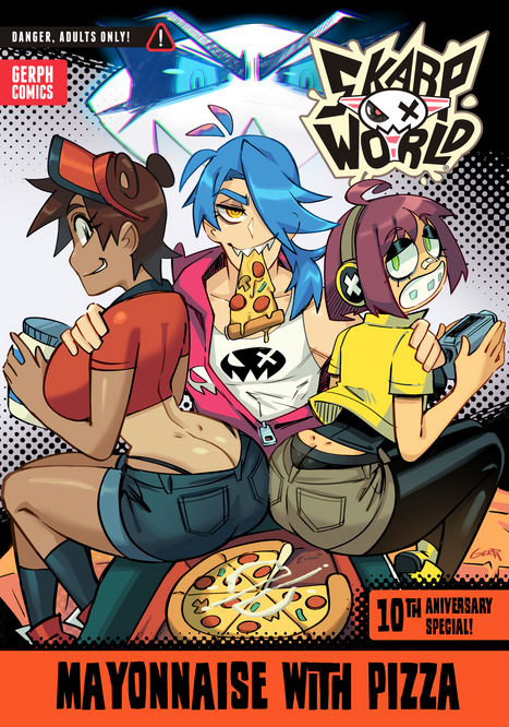 Skarp World: Mayonnaise with Pizza Porn comic Cartoon porn comics on SkarpWorld