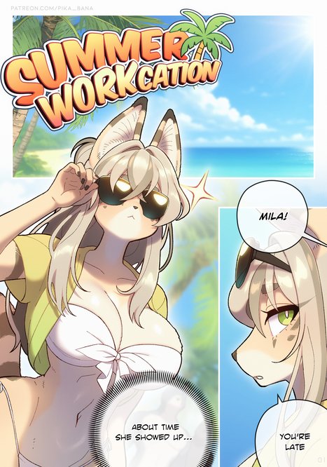 Summer Workcation Porn comic Cartoon porn comics on Furry
