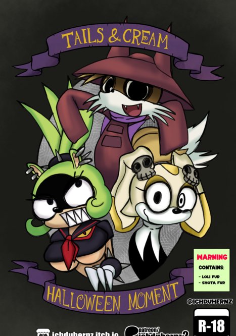 Tails and Cream Halloween Moment Porn comic Cartoon porn comics on Crossovers