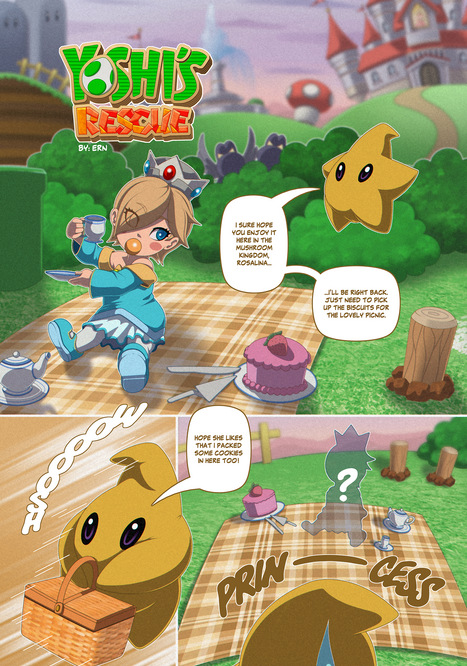 Yoshi's Rescue Porn comic Cartoon porn comics on Super Mario